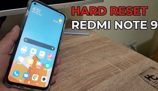 Restablecimiento de fábrica del Xiaomi Redmi Note 9